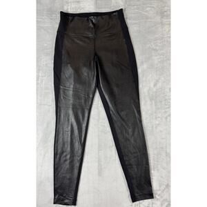 Athleta Delancey Shine Tight Faux Leather Leggings Black Size S High Rise